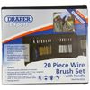 Draper 22232 Expert Wire Brush Set, 9mm-19mm Ø, 20 Pcs, Blue