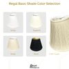 Royal Designs Deep Empire Side Pleat Basic Lamp Shade, Eggshell, 9" x 18" x 14" (BS-728-18EG)