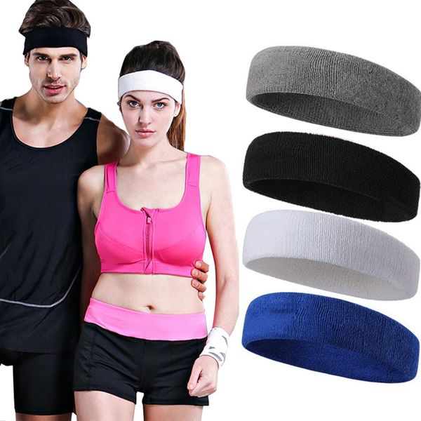 DULSPUE Haarband,Stirnband Damen,Haarband Damen,Stirnband,Haarband Herren,haarreifen männer,Sport schweißabsorbierendes Handtuch Stirnband Männer und Frauen Fitness Yoga Stirnband Stirnband (4 Stück)