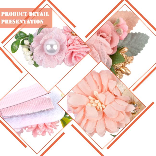 Petal Pink Metal Hair Clips