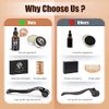 Varolan Beard Growth Kit - Beard Derma Roller, Beard Growth Oil (2Oz), Beard Balm & Comb, Beard Ebook, Storage Bag, Mustache Mens Gifts Set for Boyfriend Husband Fathers Dad Him