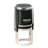 Custom Logo Double Round Border Stamp -3 Lines of Text-Self-Inking Stamper Black