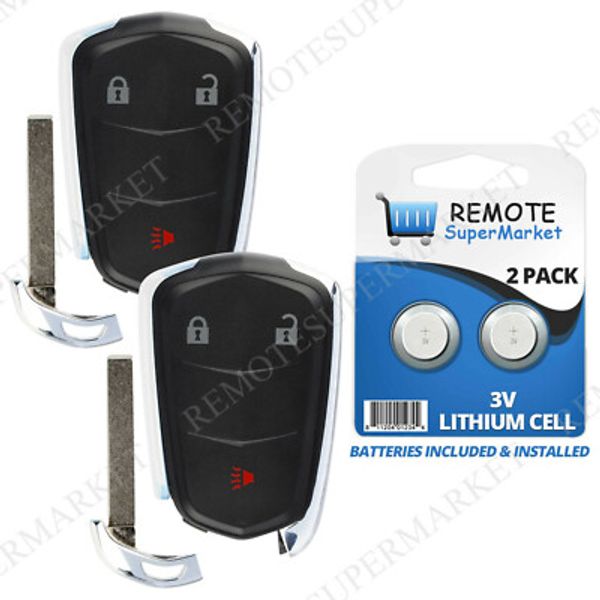 2 Replacement for 2015-2016 Cadillac SRX Remote Car Keyless Fob Key Entry