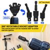 Flexible Drill Bit Extension Set, Including Right Angle Drill Attachmen, Rotatable Joint Socket 1/4 3/8 1/2 In Hex Socket Adapter, Bendable Drill Bit Extension and Drill Bit Holder Screwdriver Kit