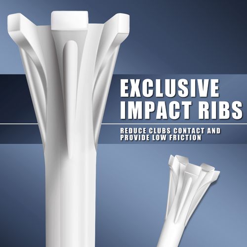 CHAMPKEY Professional 5 Prongs Golf Tees 100 Pack | 85 Driver Tees with 15 Iron/Hybrid Tees Mixed Pack | Low Friction and Resistance Golf Plastic Tees