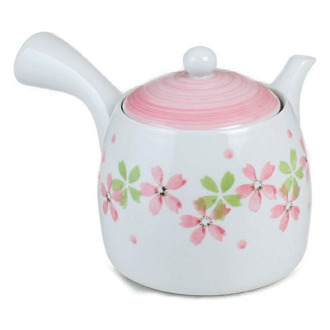 Ranchant Teapot (M) Multi, φ4.1 x 2.8 x 3.9 inches (10.5 x 7.3 x 10 cm), Pink Bicolor Cherry Blossom