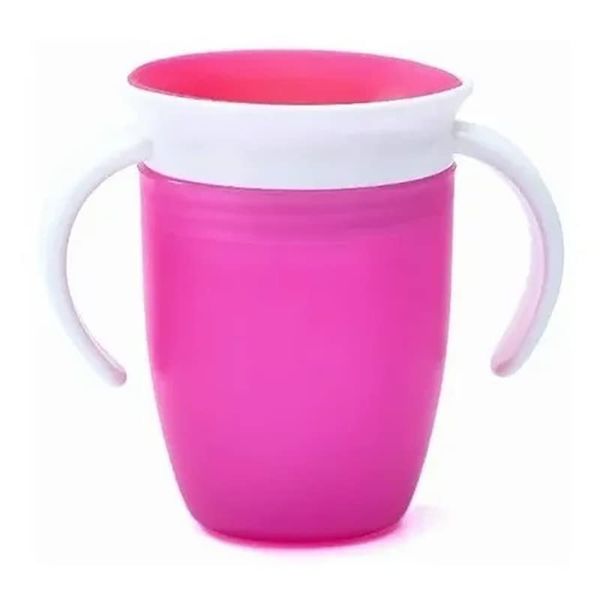 Baby Sippy Cup, 360 Degrees Sealing Double Handles Baby Training Cup 240ml Capacity Baby Drinking Cup for Home Travel(1#)