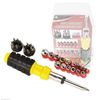 New 34Pc Ratchet Screwdriver Phillips Square Slotted Bits Tools Set