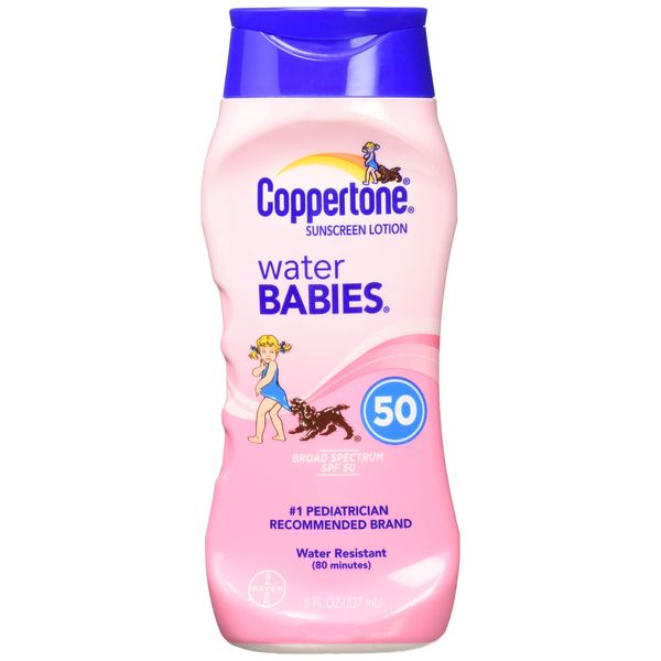 Coppertone WaterBabies Sunscreen Lotion SPF 50, 8 oz