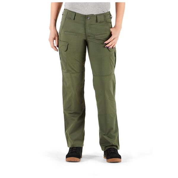 5.11 Tactical Women's Stryke Covert Cargo Pants, Stretchable, Gusseted Construction, Style 64386, TDU Green, Size 14 Long