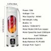 Green Portable USB Rechargeable Mini Blender – 3 Modes Digital Display 12-Blade