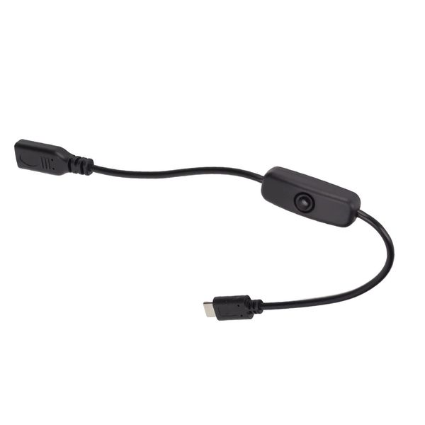 Usb C Extension Cable, Extension Cable, 30cm/11.8inch Button Control USB C Power On/Off Switch Extension Cable Usb-C Extension Cable for Type C Interface Devices, Mobile Phones, Tablet Computers