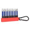 HPHOPE Professional Screwdriver Bit Set 10Pcs, Shockwave Bit Set Includes Torx Bits, Pozi Bits, Phillips Bits, Length 50mm, Hexagon Bits Set with Key Ring