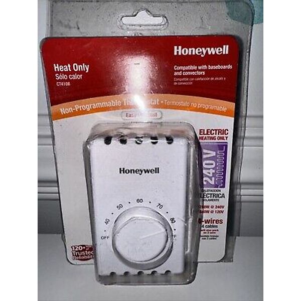 Honeywell Mechanical Non-Programmable Thermostat Electric Heat New Old Stock