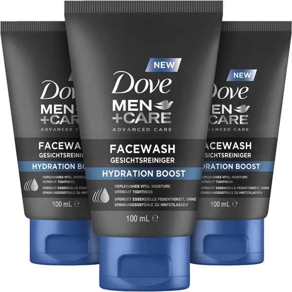 Dove Men+Care Gesichtsreiniger Oil Control - Hautpflege Männer - schützt, reduziert Hautglanz & minimiert Poren, ohne zu fetten, 3x100ml… (Sandelholz)