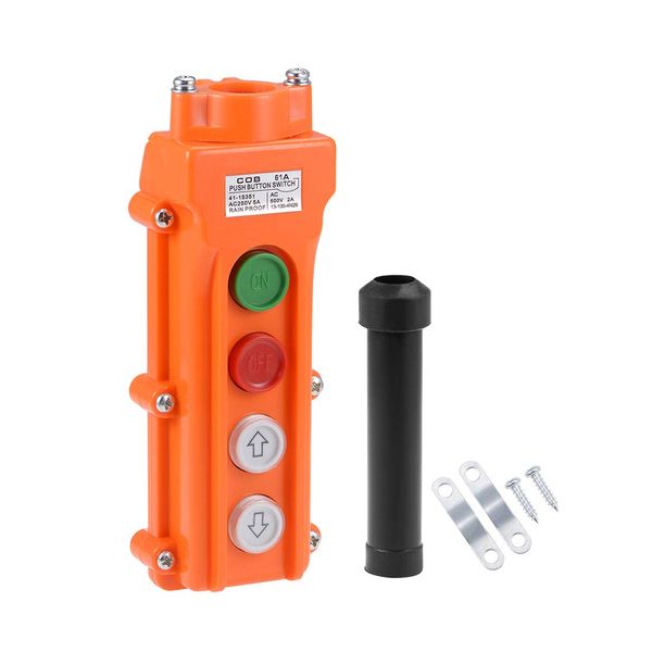 uxcell COB-61A Rainproof Hoist Crane Pendant Control Station Push Button Switch Up