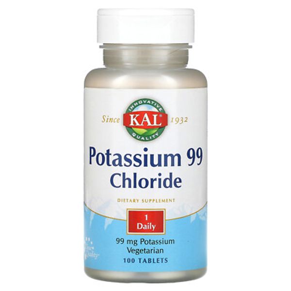 Potassium 99 Chloride, 99 mg, 100 Tablets