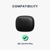 kwmobile Case & Strap Compatible with JBL Live Pro Plus Case - Cover & Cord Holder Set - White/White