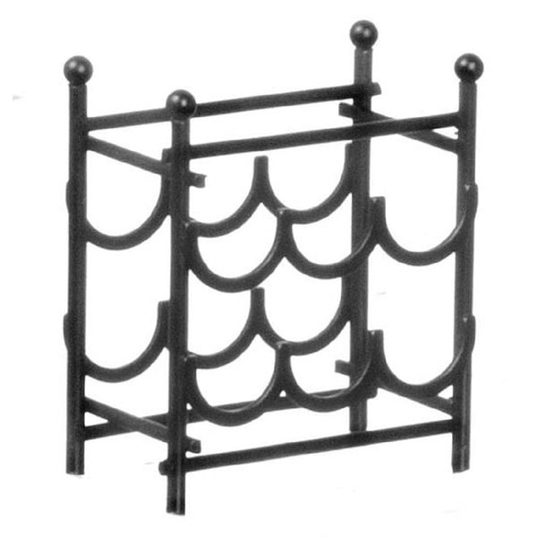 Dollhouse Miniature 1:12 Scale Black Wine Rack #S8504