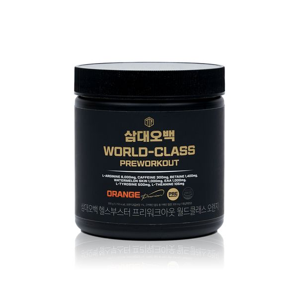 Samdaeohbaek Health Booster Pre-Workout World Class Orange Flavor 300g EAA