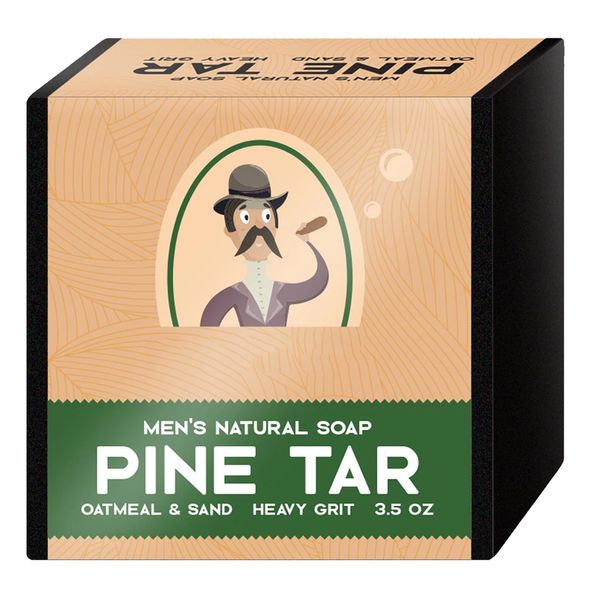 Body Soap Bar for Men,Natural Soap Bar For Men,Pine Tar Soap For Moisturizin,Handmade Brightening Pine Tar Soap,Men Soap Bar,Men's Pine Tar Soap,Clean And Degrease with Dense Foam 100g