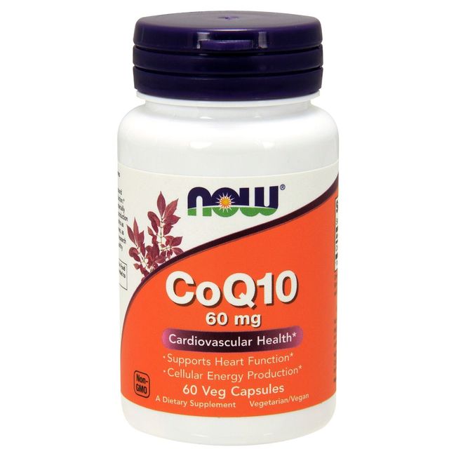 NOW Foods CoQ10, 60 mg, 60 Veg Capsules