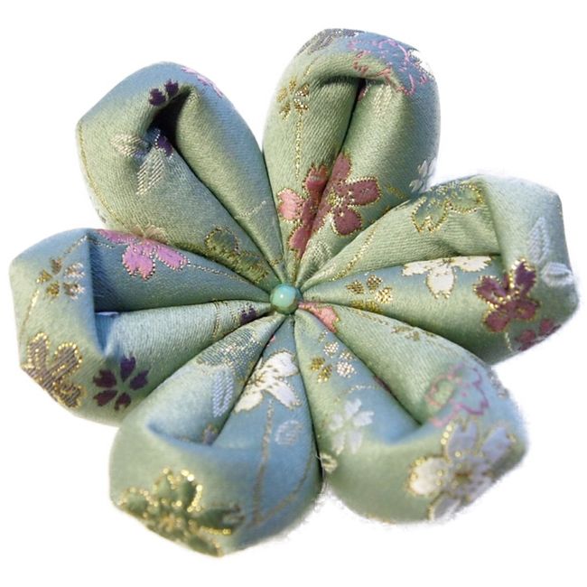 Rin Futon, Rin Comforter, Orin Comforter, Beautiful Cherry Blossom Flower Shape (No. 1, Diameter 3.5 inches (9 cm), Midori)