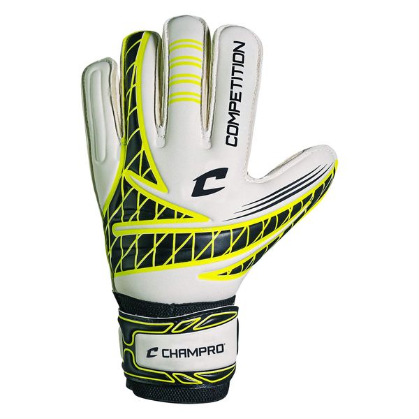 Champro Competition Goalie Gloves, Optic Yellow Body, 7 (SG5OY7)