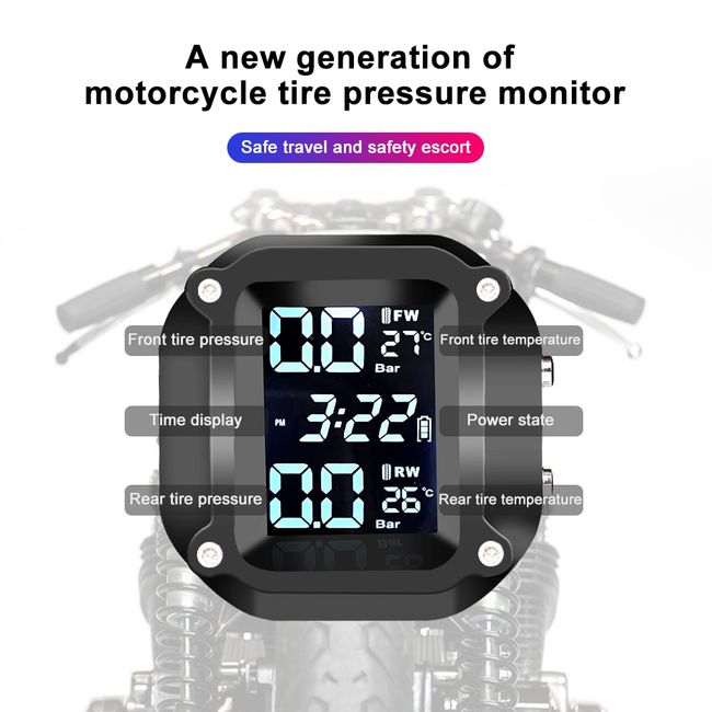 Motorcycle Tpms Moto Tire Pressure Monitoring System With 2