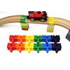 missing piece - Duplo Wooden Railway Adapters (Pack of 12) (Rainbow)