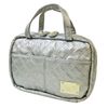 At First AF8338 Makeup Pouch, Cosmetic Bag, Brush Holder, Clarte, Shiny Gray