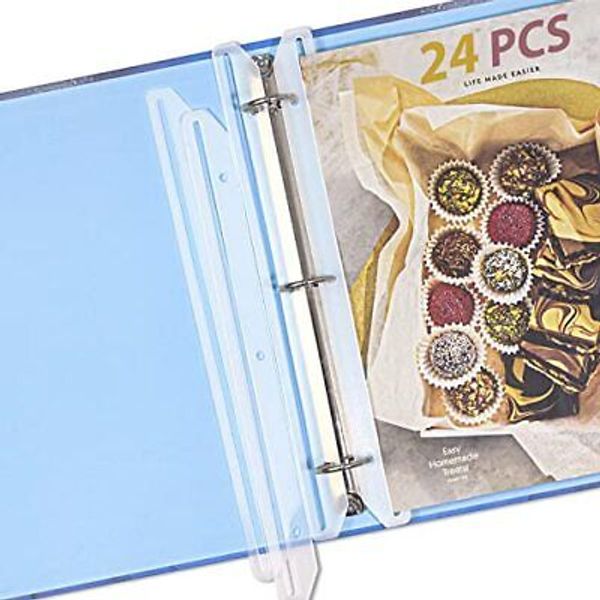 40Pcs 3 Hole Punched Magazine Holders, Magazine Organizer, 3 Ring Binder Inse...