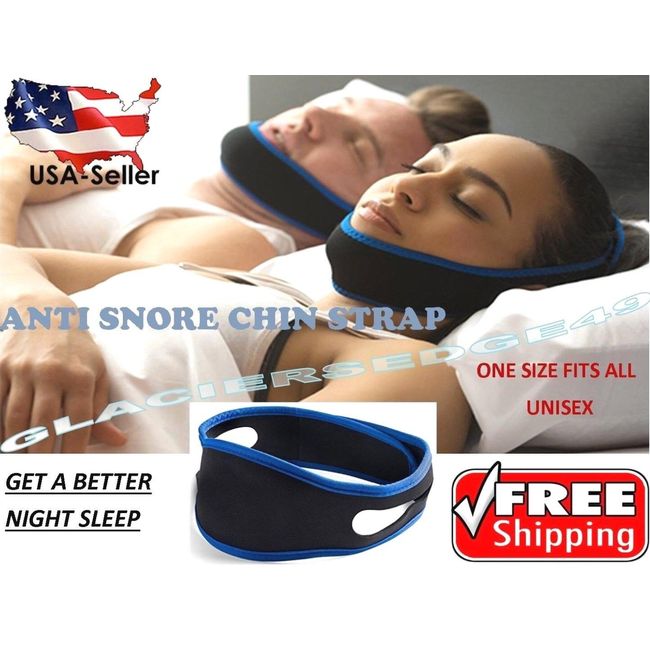 Snoring Chin Strap SNORE BELT Anti Apnea Jaw Solution Stop Snoring Chin Strap