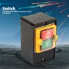 Haosie Safety Stop Switch Pushbutton，AC 220V/380V Single Phase On Off Switch，Pushbutton Switch for Mechanical Equipment Textile Machinery