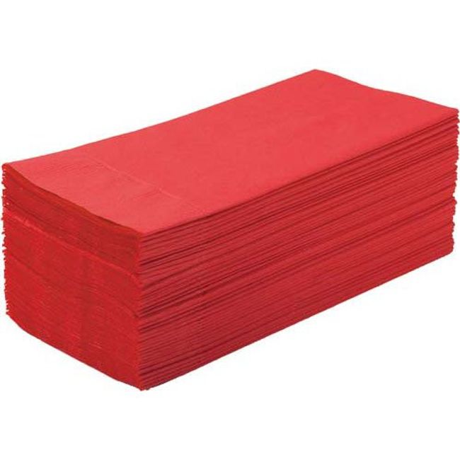 Collecting? Color Napkins 8 Fold Ply Italian Red 50 Piece