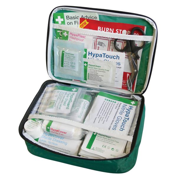 Safety First Aid First Aid Kit in Nylon Case BS 8599 Compliant, Small Fully Stocked