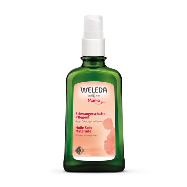 Weleda Mothers Body Oil, 3.4 fl oz (100 ml), Tummy Care, Body Massage Oil, Pregnancy, Postpartum Skin Tightening, Moisturizing, Soft Floral Scent, Naturally Derived Ingredients, Organic, Single Item