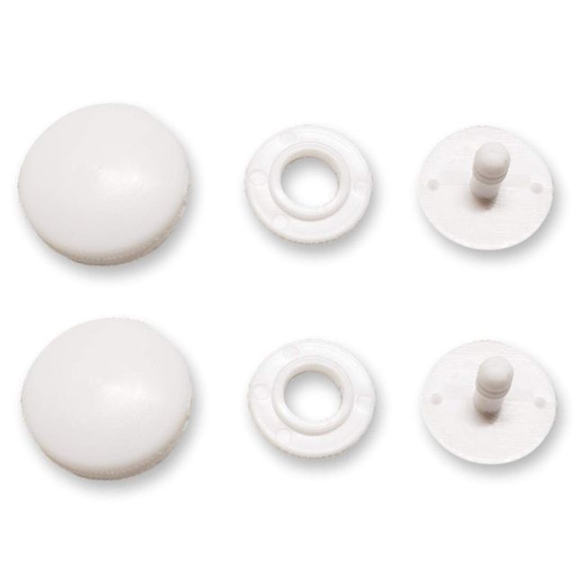 Made in Japan Top Button Round Button Top Button Heaven P Domestic Handicraft Handmade DIY Craft Hat Repair Material (P-15 Bald/L White Pin, Set of 2)