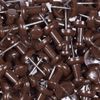 JAM PAPER Colorful Push Pins - Chocolate Brown Pushpins - 100/Pack