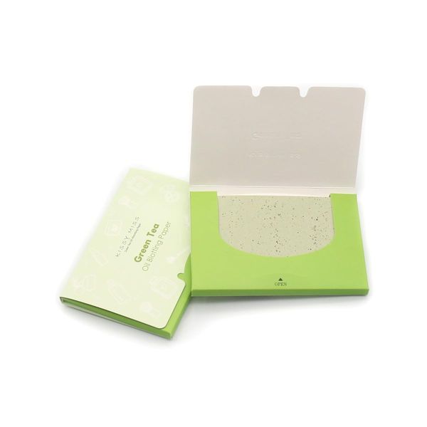 Green tea oil blotting sheets for face,100 Counts in 1 Pack,lift away excess oil,easy to slip into your purse, makeup bag, or even your pocket