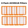 8Pack Replacement Part for Shark AI AV2501AE, RV2502AE, RV2520AOUS Filter