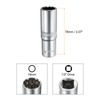 HARFINGTON 1/2" Drive by 19mm 12-Point Deep Socket 78mm Length Metric Spline Socket