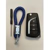 Key Chain Holder for Range Rover Keychain Leather Strap Keyfob Ring Red Blue