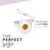 Shrieking Violet 925 Sterling Silver Round Real Flower Ring - Daisy (White)