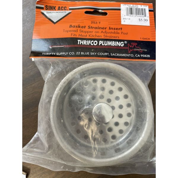 Thrifco Plumbing 252-T Kitchen Sink Strainer Basket