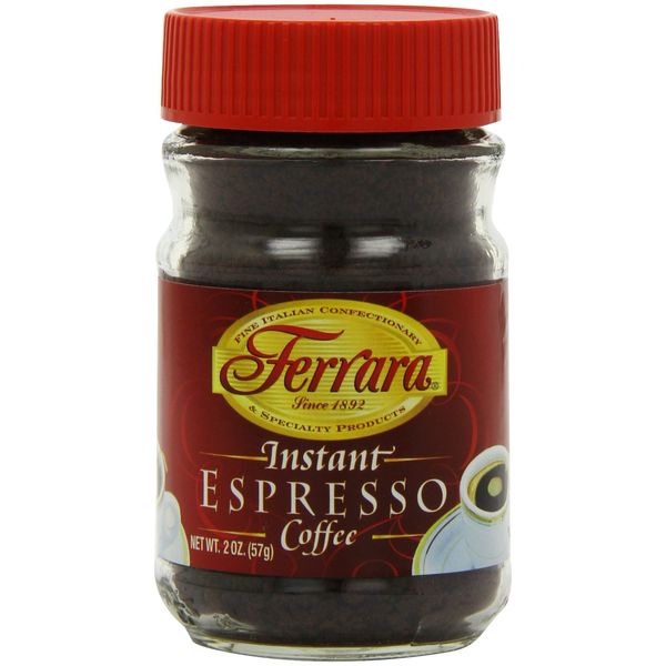 Ferrara Instant Espresso Coffee, 2-Ounce Glass Jars (Pack of 6)