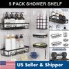 5 Pack/Set Shower Caddy Adhesive Shower Organizer for Bathroom Storage & Kitchen