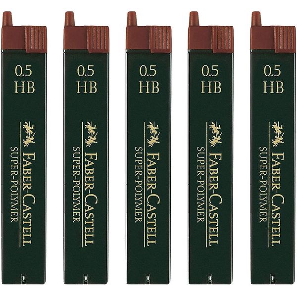 Faber-Castell Super-Polimer-Replacement Mines (5 Units, 0.5 HB), Quantity 5, 60 Minen