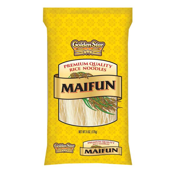 Golden Star Maifun Rice Noodles, 6oz Bag (8 Pack)