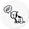 JUNIWORDS Mauspad Mousepad, Rund, Wuff Hund